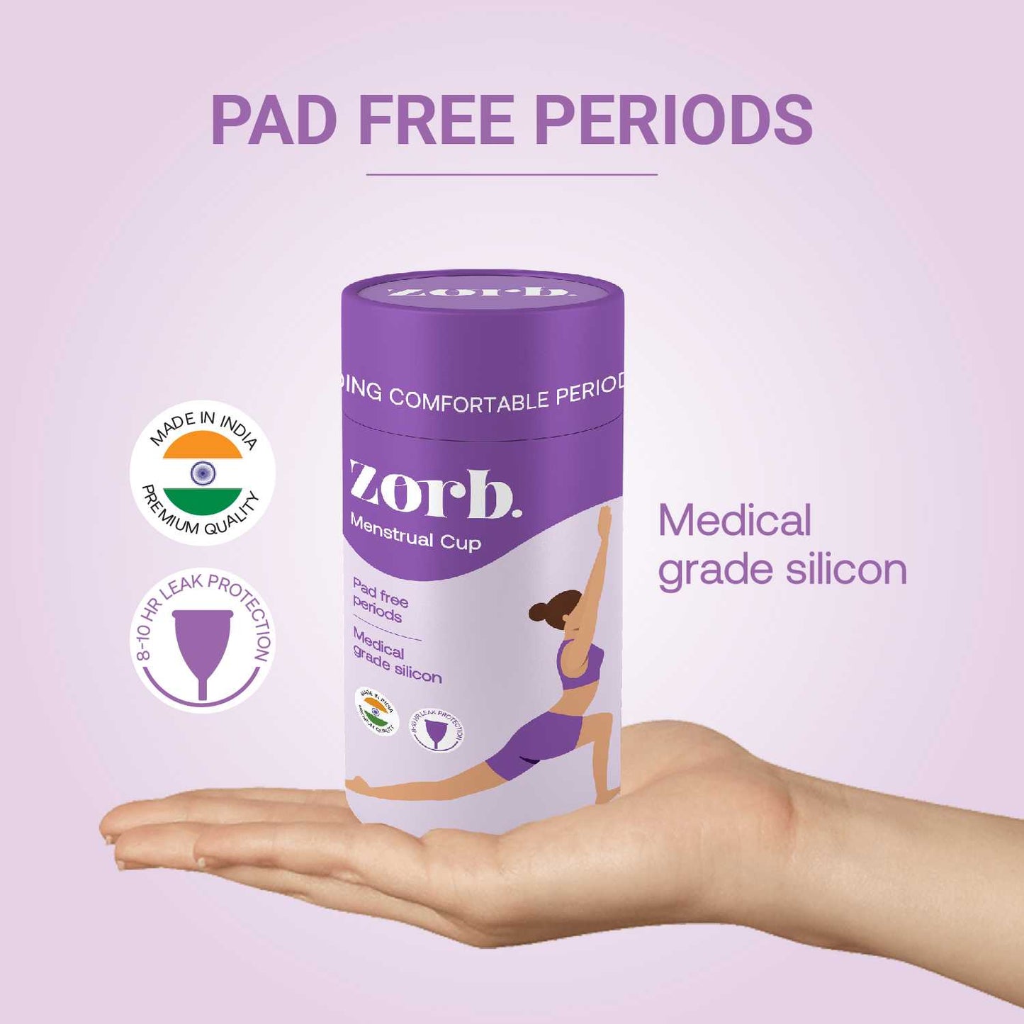 Zorb. Menstrual Cup for Women - Small | Orange - Zorb.