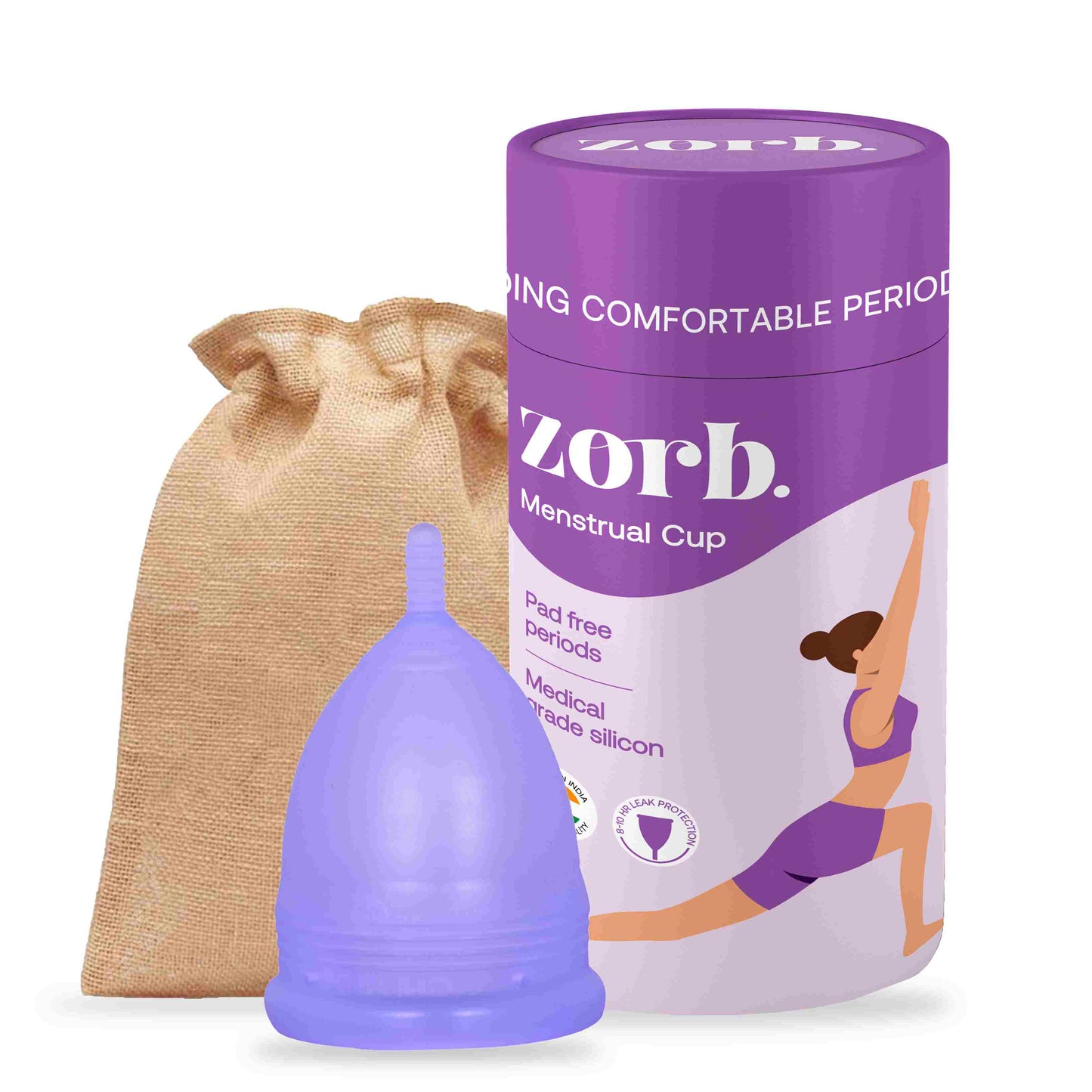 Zorb. Menstrual Cup for Women - Large | Purple - Zorb.