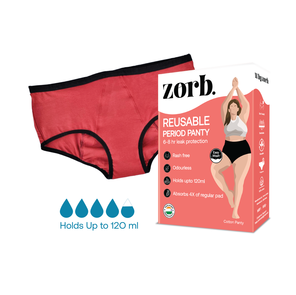 Zorb. Reusable Period Panty (Maroon)