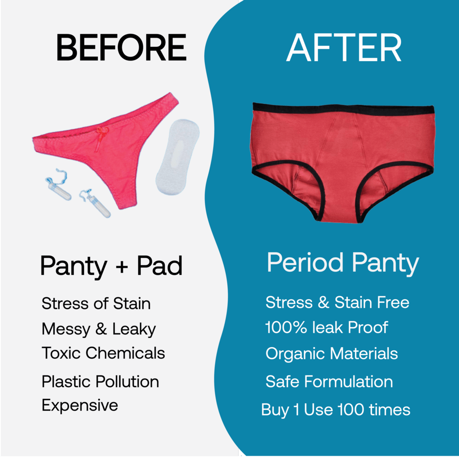 Zorb. Reusable Period Panty (Maroon) - Zorb.
