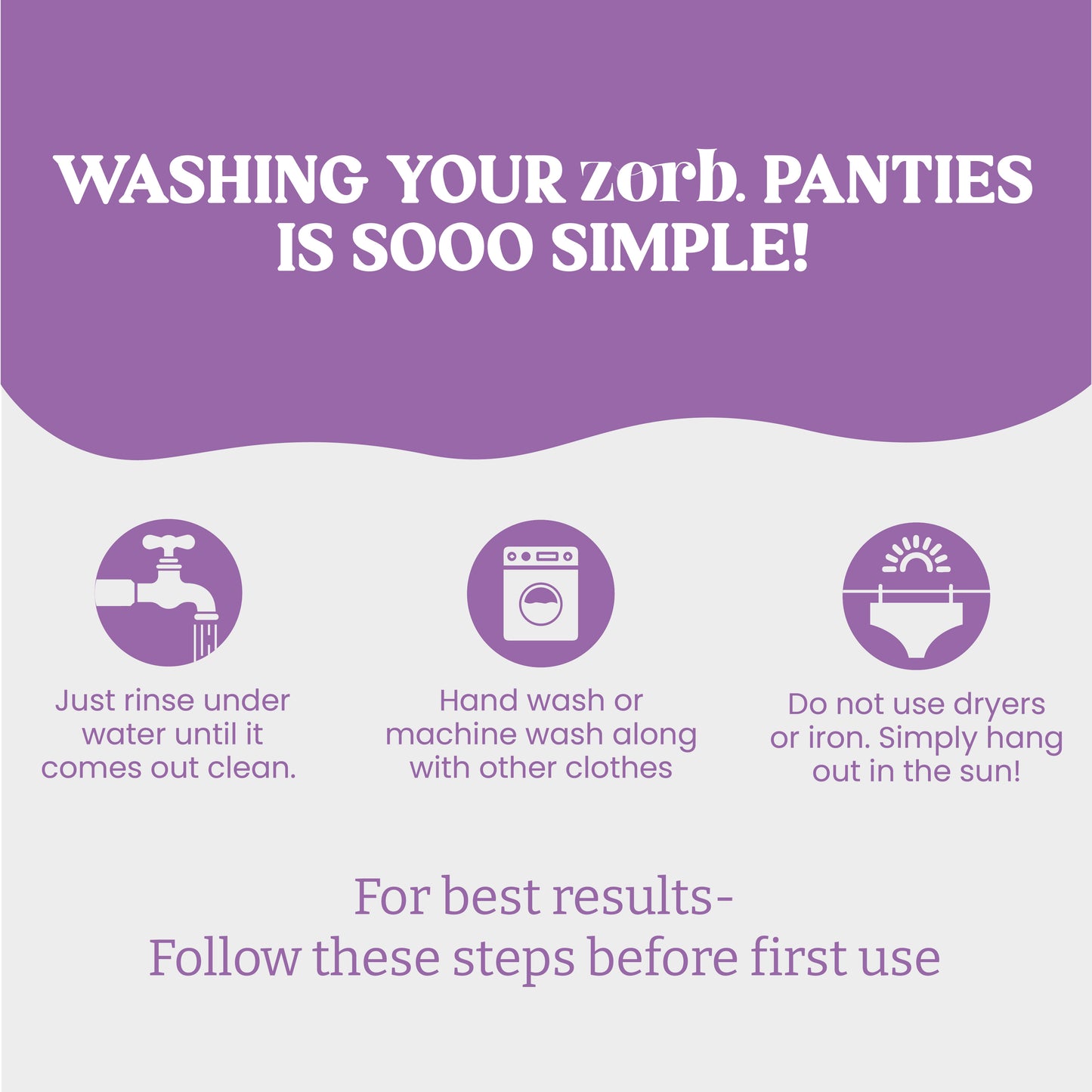 Zorb. Reusable Period Panty (Black)
