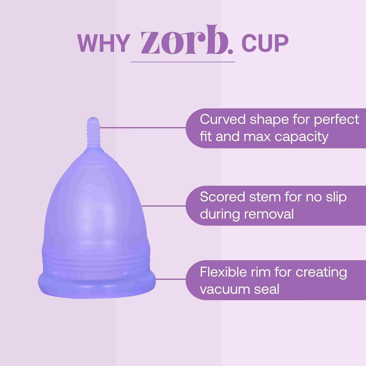 Zorb. Menstrual Cup for Women - White - Zorb.