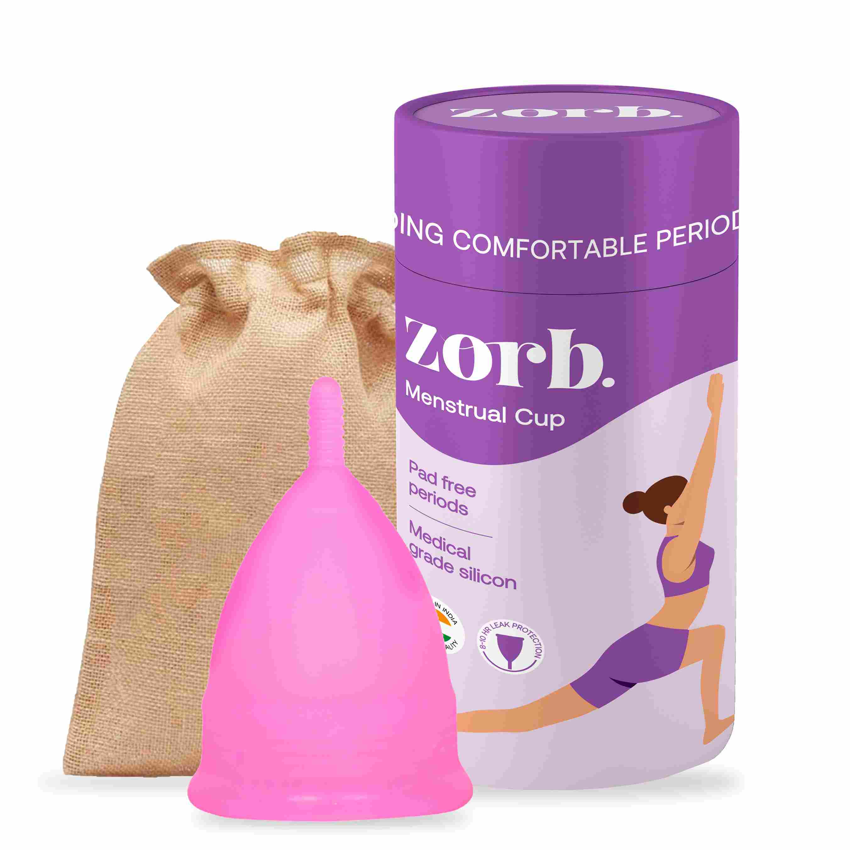 Zorb. Menstrual Cup for Women - Medium | Pink - Zorb.