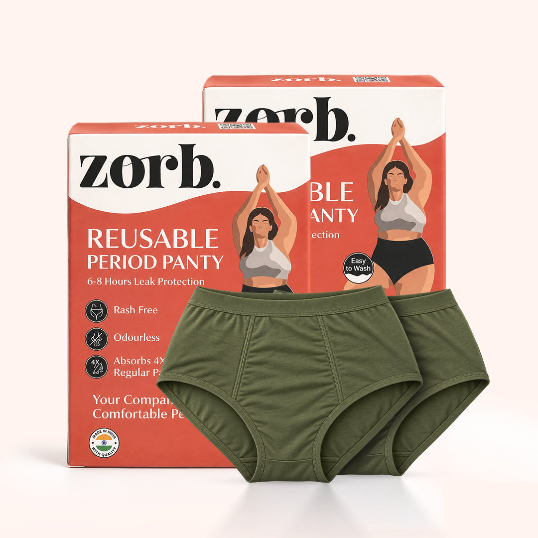 Zorb. Reusable Period Panty (Military Green)