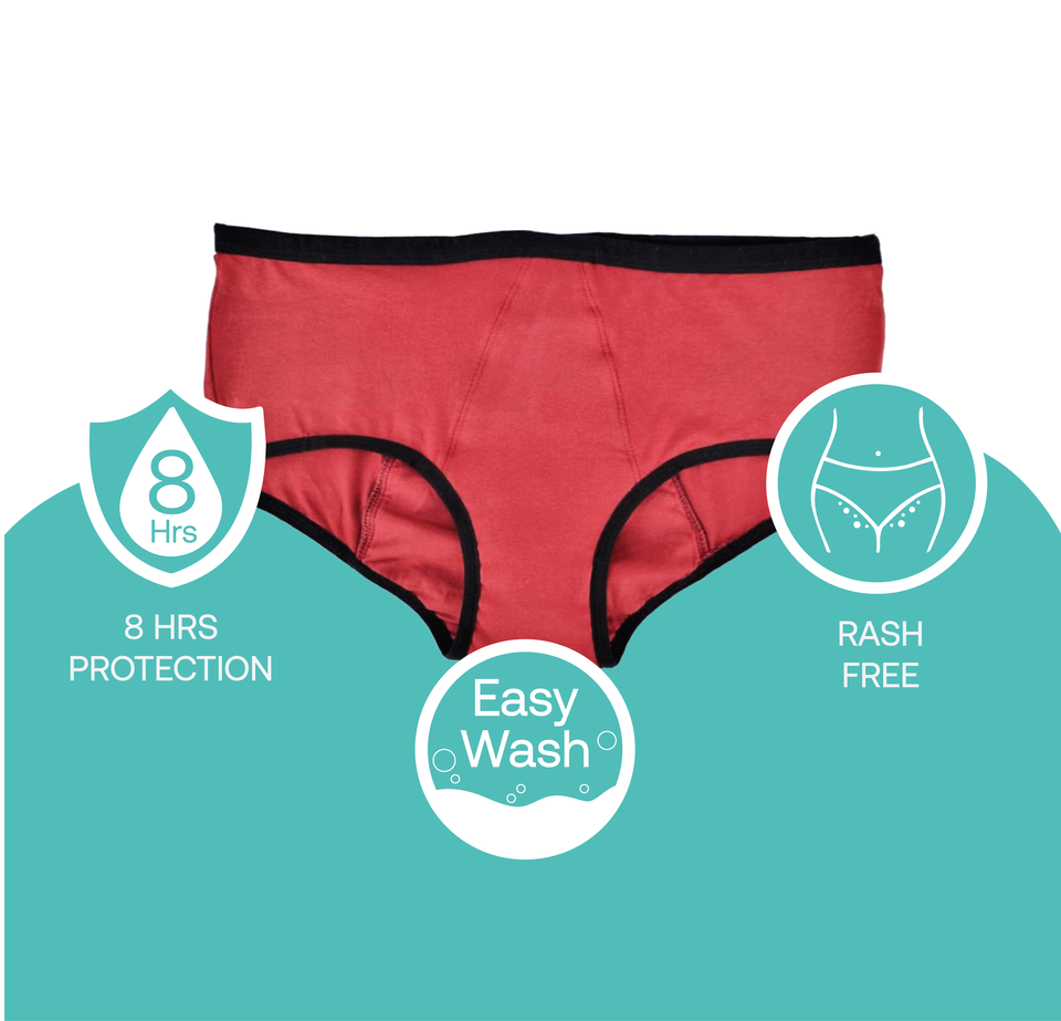 Reusable menstrual panties. Zero waste periods concept 3206499