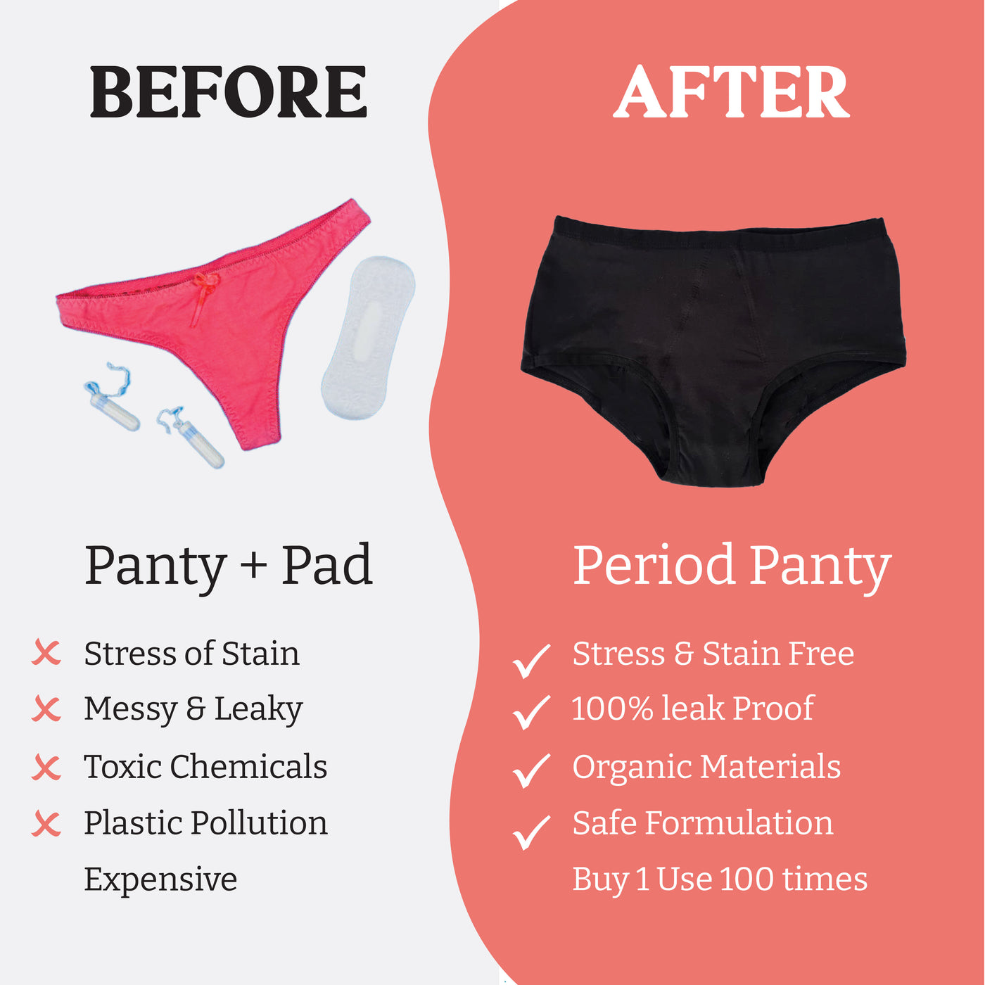 Zorb. Reusable Period Panty (Black) - Zorb.