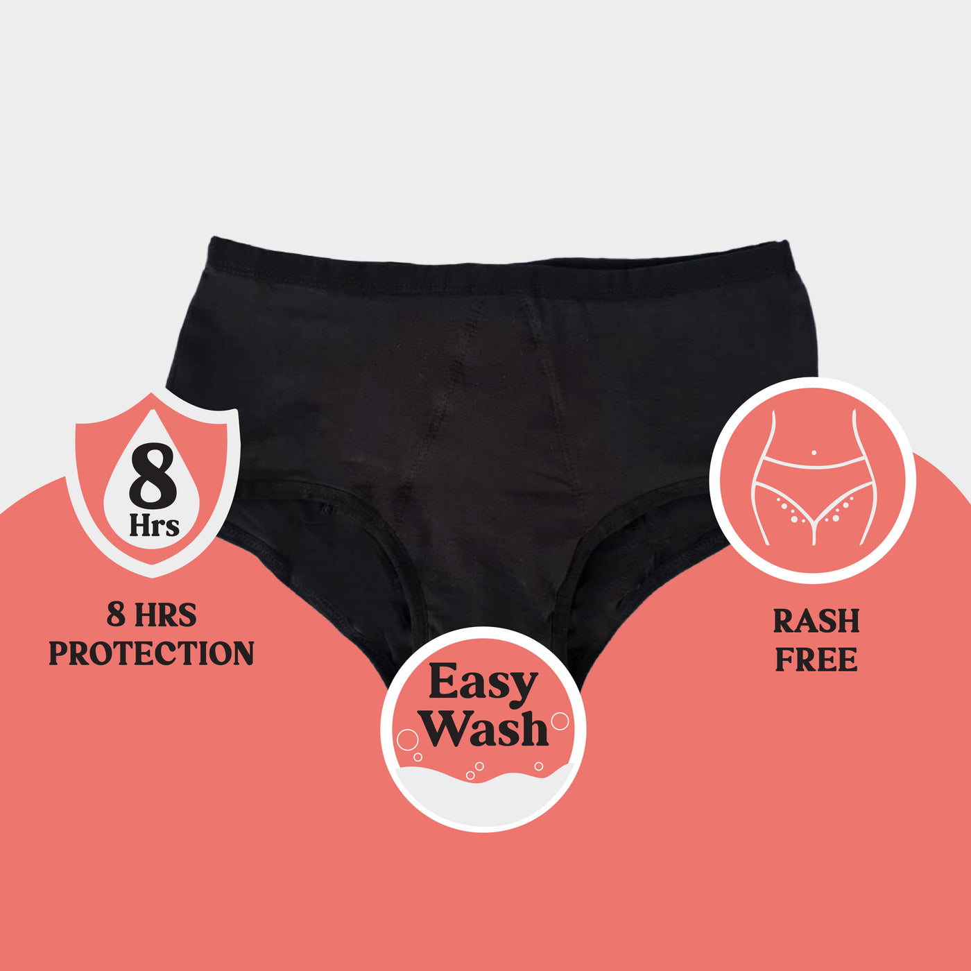 Zorb. Reusable Period Panty (Black) - Zorb.