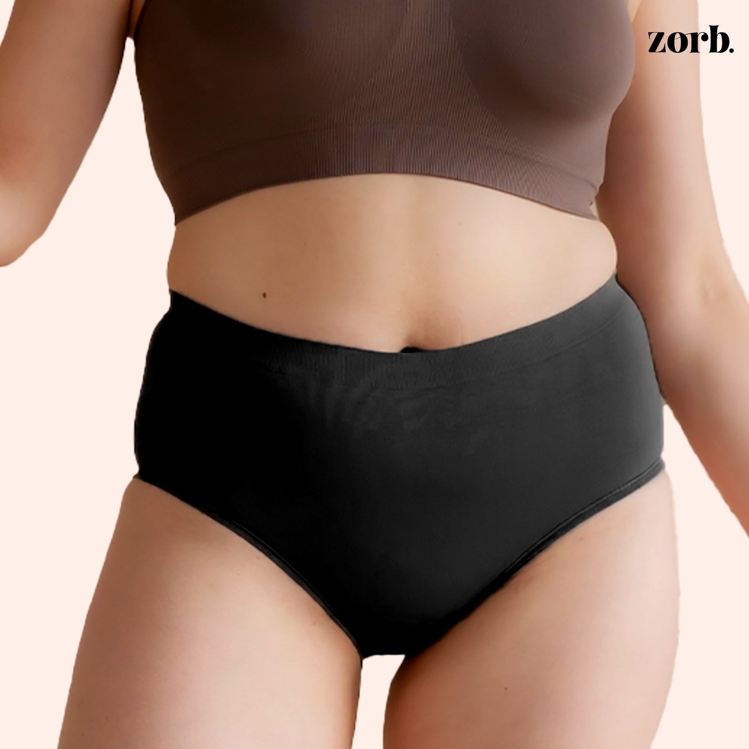 Zorb. Reusable Period Panty (Black) - Zorb.
