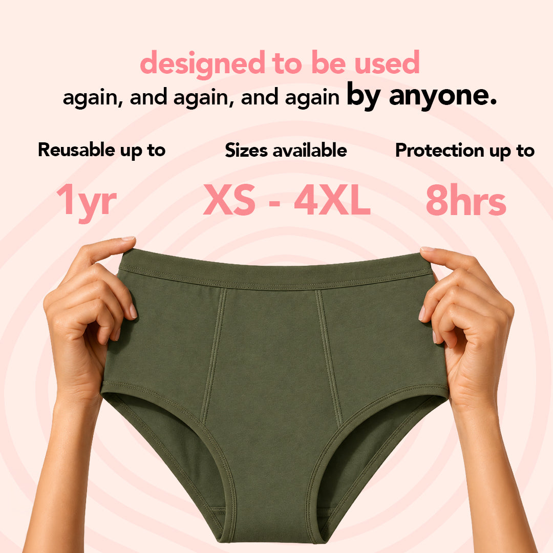 Zorb. Reusable Period Panty (Military Green)