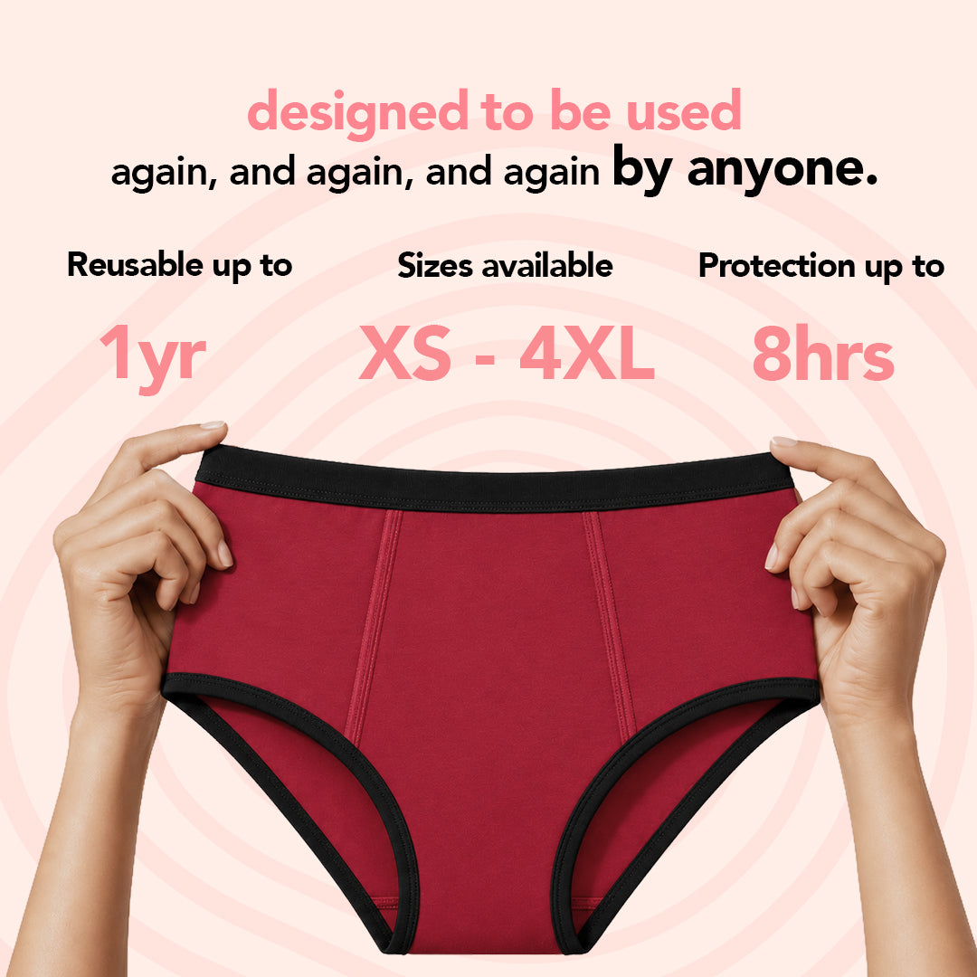 Zorb. Reusable Period Panty (Maroon)