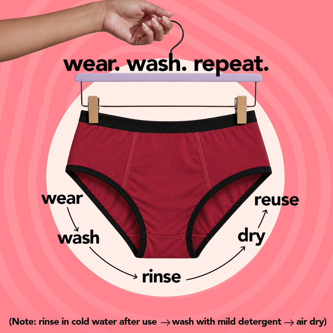Zorb. Reusable Period Panty (Maroon)