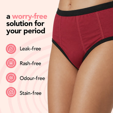 Zorb. Reusable Period Panty (Maroon)