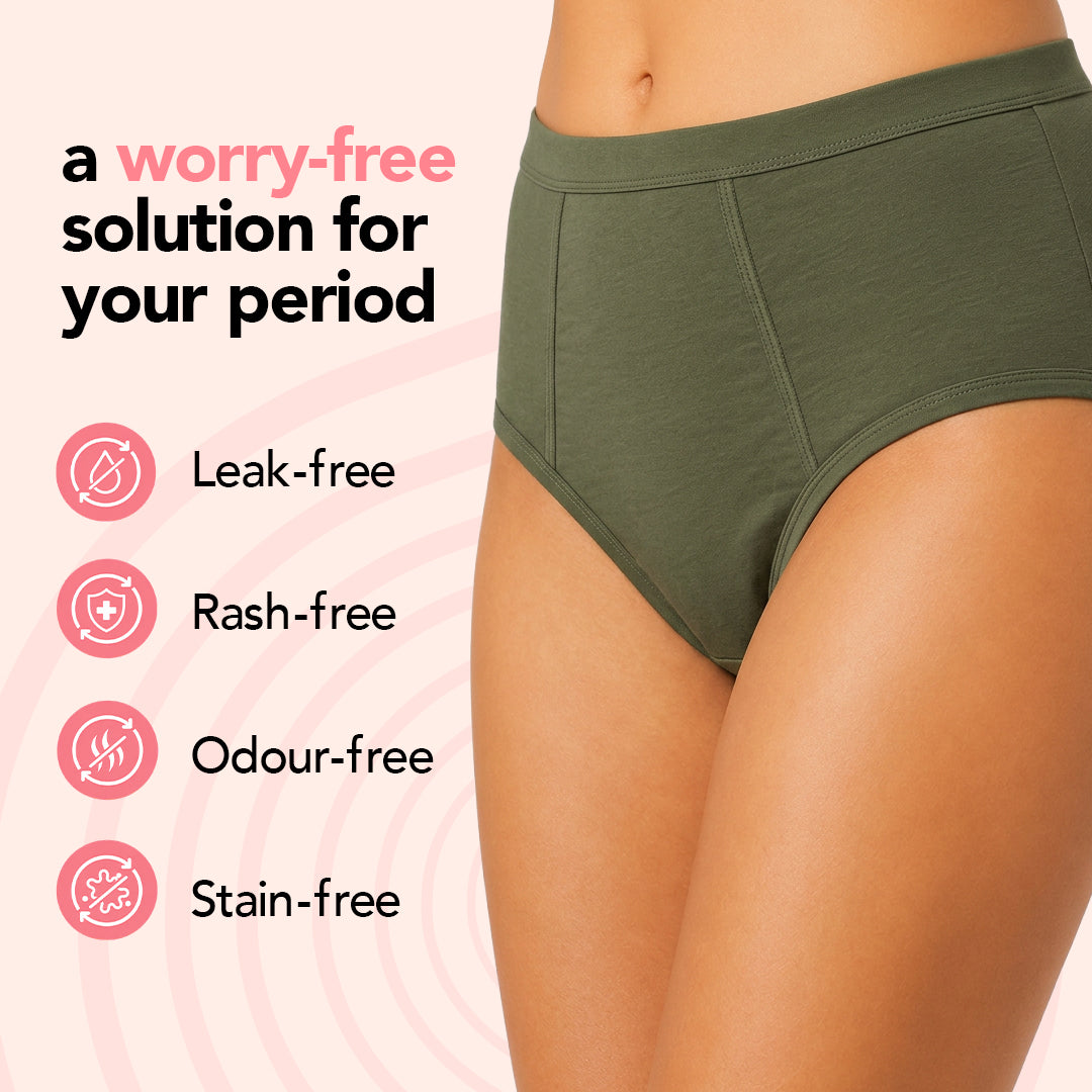 Zorb. Reusable Period Panty (Military Green)