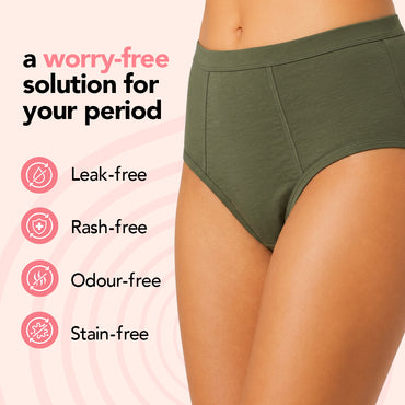 Zorb. Reusable Period Panty (Military Green)