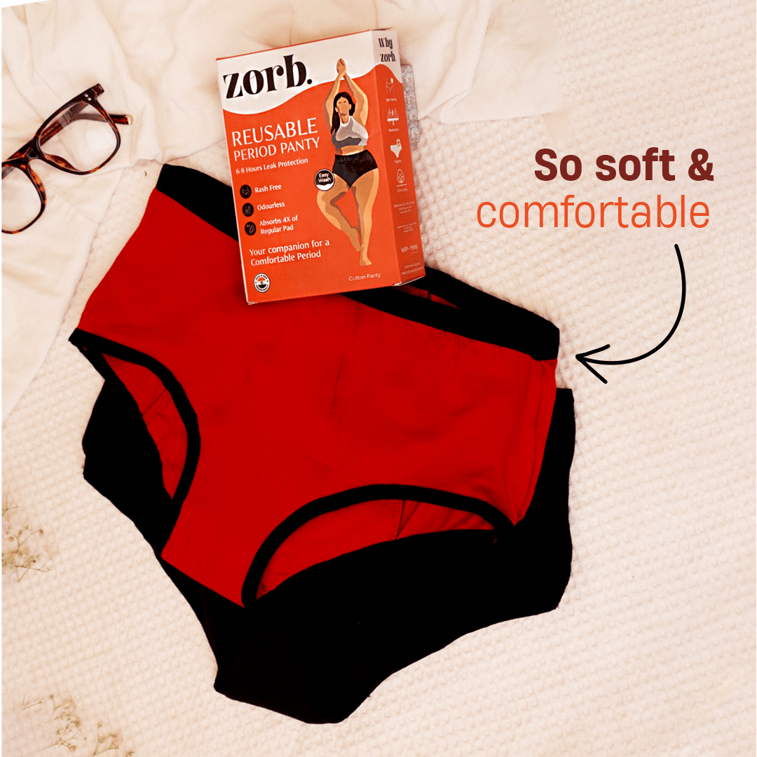 Zorb. Reusable Period Panty (Black) - Zorb.